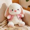 Soft Long Eared Cartoon Bunny Plush Stuffed Toy Adorable Rabbit Dolls Wear A Hoodie Lovely Gift for Girlfriend Valentine's Day