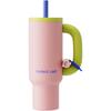 Bawang Cup Thermos Water Bottle Drinking Powder Green Rotating Cup 1000ml