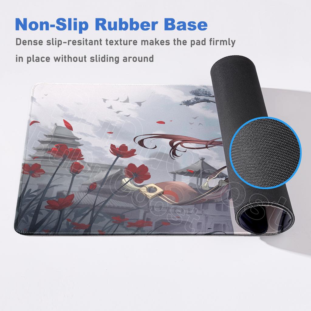 30x60cm Anime Gaming Mousepad HD Print Computer Speed Gamer Cabinet Deskmat 30x80cm Genshin Impact Hu Tao Kawaii Laptop Mice Mat