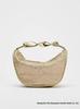 Summer 2025 Single Shoulder Mini Crossbody with Metal Handle - Casual Fashion Woven Bag
