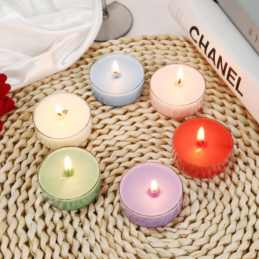 6pc Highly Scented Tealight Candle, Pleasant Fragrance Candle, For Home Décor, Wedding, Party, Holiday, Spa& Aromatherapy