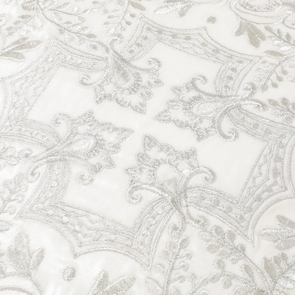 Francfranc EMB Ornament Cushion Cover, 45cm X 45cm, White (C011) - Perfect for Interior Decoration, Housewarmings, or As a Gift.