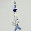 Cute Fish Tail Shell Bead Pendants Phone Charm Straps Lanyard Purse Accessories