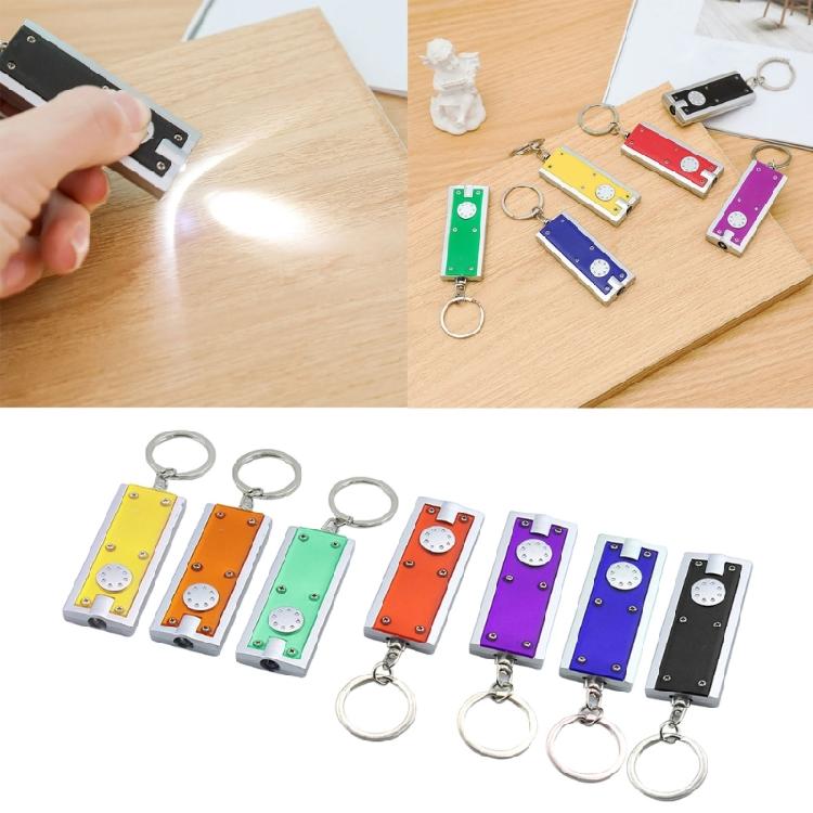 4 Stuks Mini LED Sleutelhanger Kleine Lampjes Zaklamp Sleutelhanger in Verschillende Kleuren