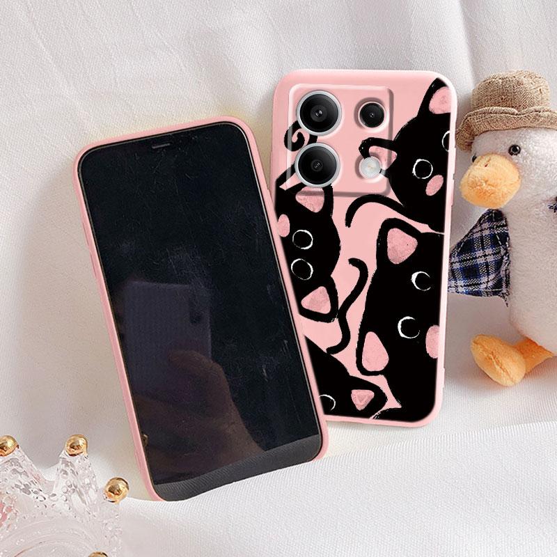 Cartoon Hülle Für Redmi 13C 4G 5G 13R Note 13 Pro Redmi13 Note13R Poco C65 M6 Pro X6 PocoM6 Niedliche Katzen Hülle Weicher Stoßfänger Paar