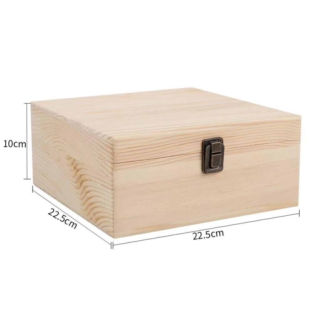 Wooden Storage Box Clamshell Dried Flower Box Retro Jewelry Gift Box  For Home Decor