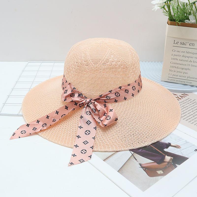 Straw Straw Hat Women's Big Eaves Beach Hat Summer Shading Sun Hat Outdoor Travel Seaside Spring and Autumn Versatile