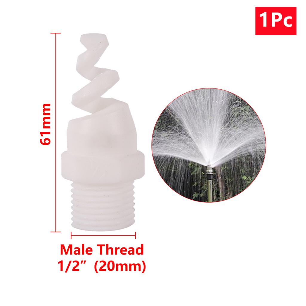 Spiral Cone Atomization Nozzle 1/4" 3/8" 1/2" 3/4" 1" Male Thread Plastic Sprayer Head Stainless Steel Irrigation Mist Sprinkler