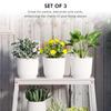 Set of Three diameter 22cm Planters - White