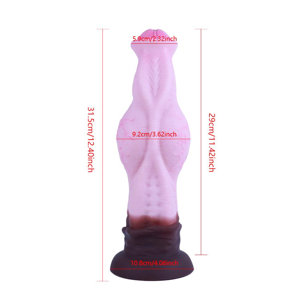 Men's Alien Silicone Penis Sleeve Horse Design Heating Foreplay Toy