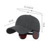 Men's Winter Velvet Warm Baseball Cap Middle-Aged and Elderly Cold-Proof Outdoor Windproof Ear Protection Cap