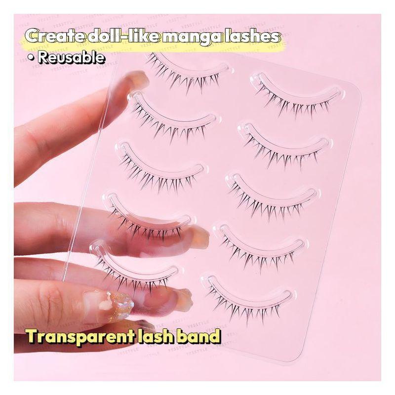 Mogugu - Set mit 5 Paar: Natürliche, zarte künstliche Wimpern