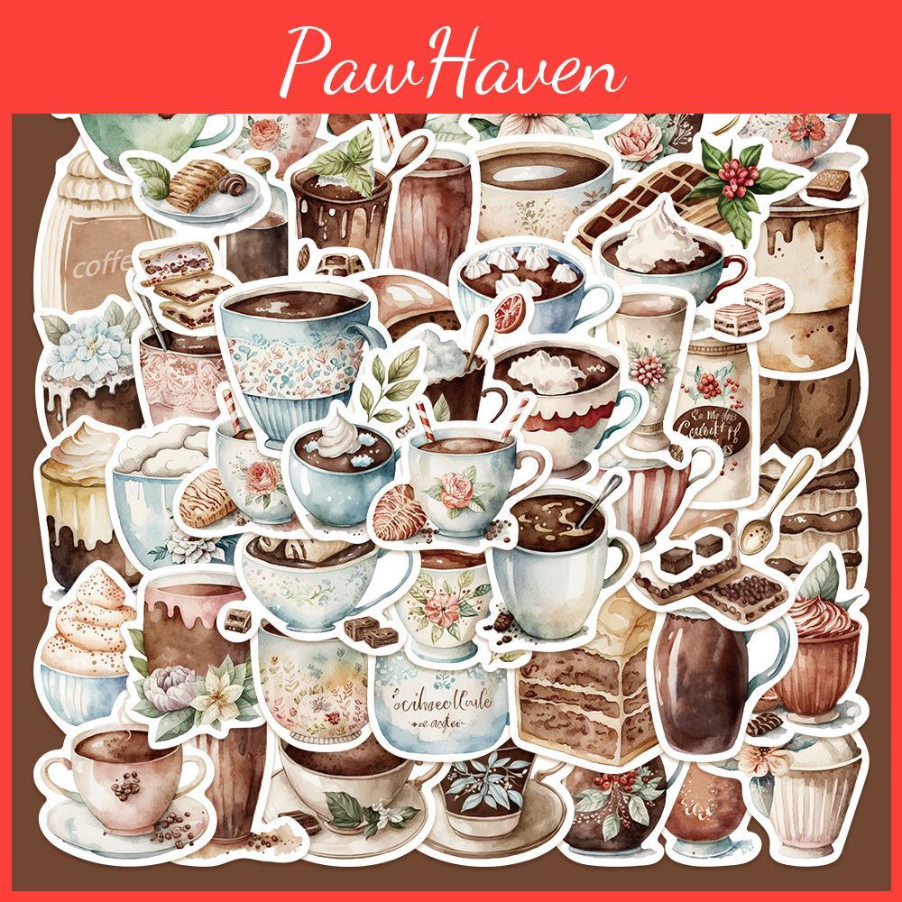 50diy Stickable Coffee Stickers For Notebooks Laptops Phones And More