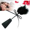 Feather Teaser Faux Leather Paddle 2-in-1 BDSM Sensation Tool for Couples' Roleplay Soft Turkey Feathers Firm Dual Sided Slapper for Controlled