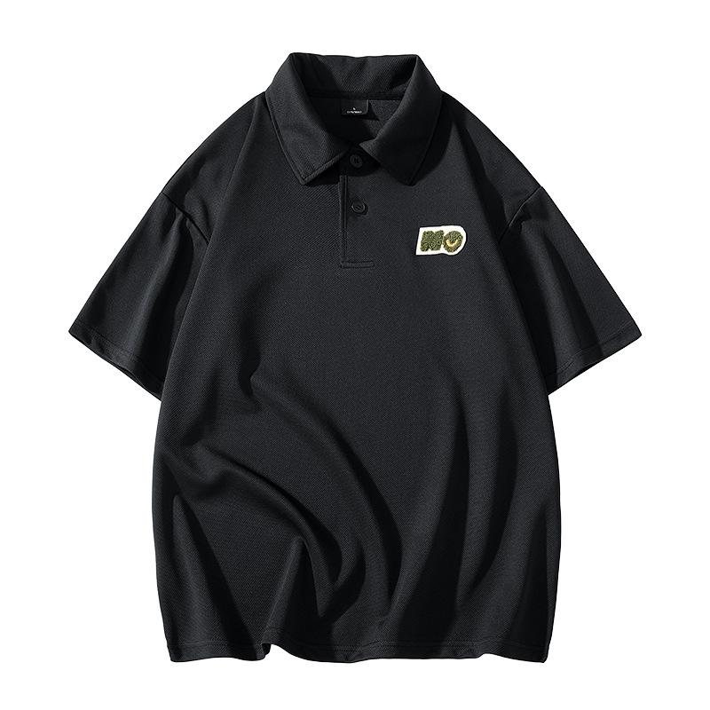 Polo Shirt, Men's Spring Trend, Men's Loose Casual Clothing, Versatile Lapel, Short Sleeved Fashionable Men's Jacket Top