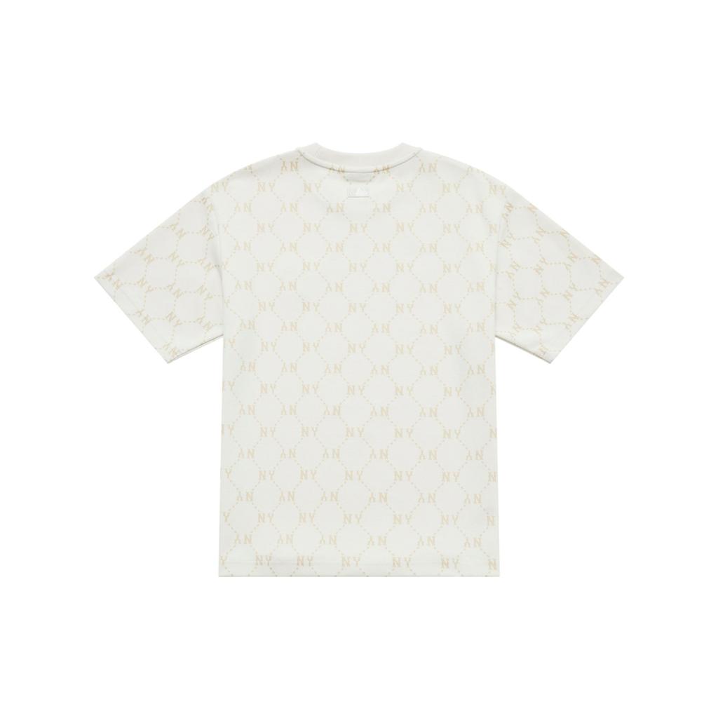 MLB MONOGRAM SS25 T Shirt Unisex Ivory 3ATSM0153-50IVS