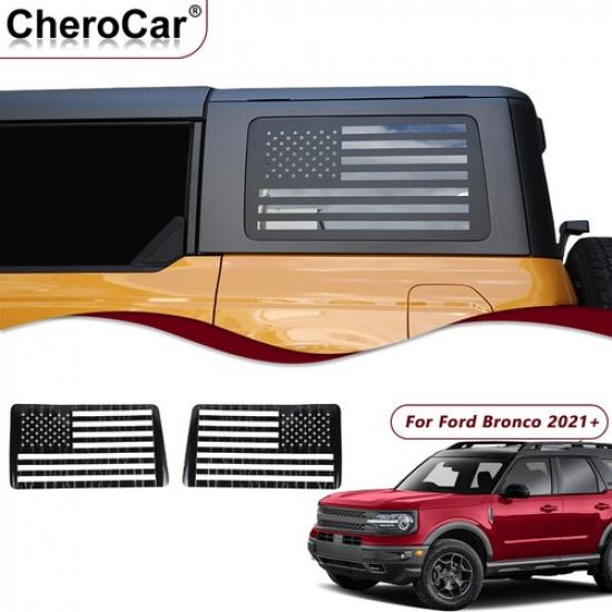 Rear Side Window Panel Decor Cover Sticker Decal Vinyls for Ford Bronco -25 for 4 Door