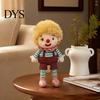 Unique Room Decor Vintage Circus Clown Plush Toy, Soft Stuffed Jester Doll with Embroidered Face, Retro Decorative Figurine for Shelf, Cute