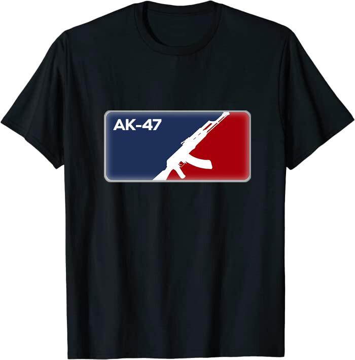 Best New Russian AK-47 Riffle MLB Style Design Classic Tee T-Shirt Made US