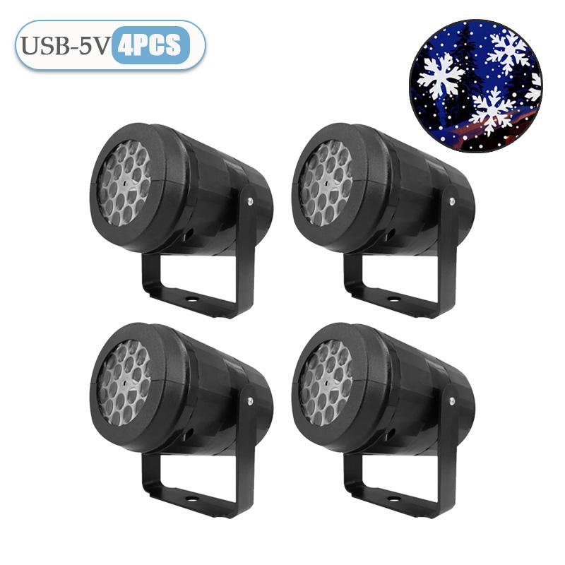 USB Powered LEDChristmasProjector Light with DynamicSnowflake Pattern Night Light for Thanksgiving Valentine Party Holiday Decor