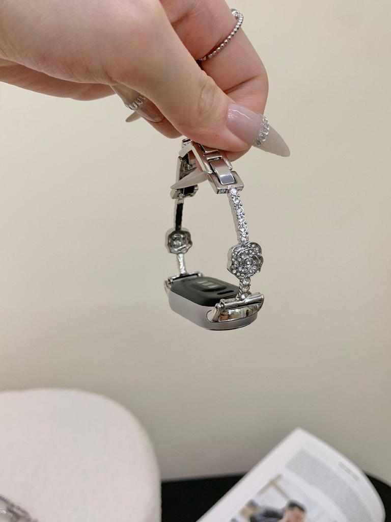 Redmi Watch 4/5 Kamelien-Diamantarmband & Xiaomi Smart Band Metallarmband