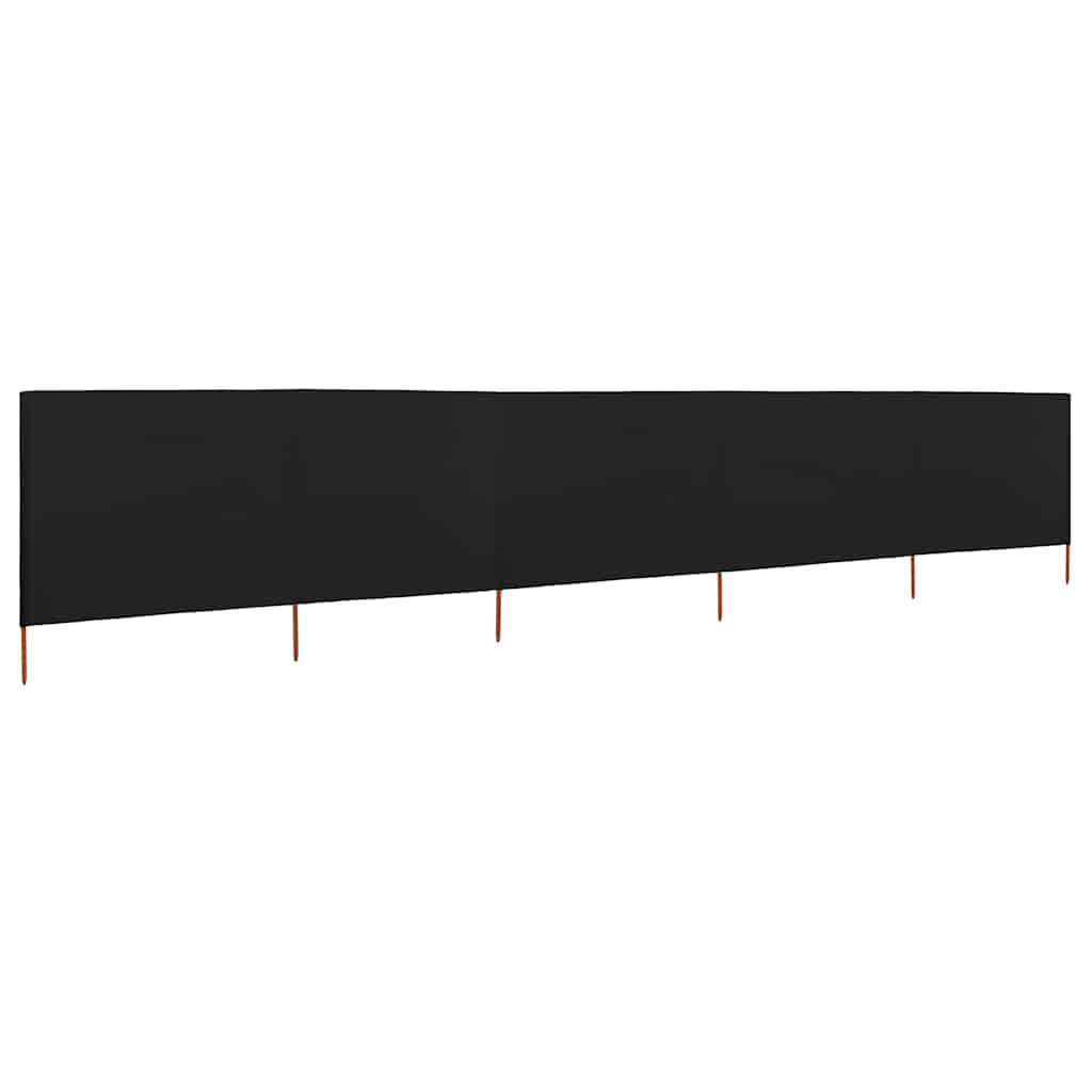 5 Piece Windscreen Mesh 600 X 120 Cm Black