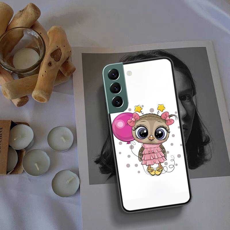 Baby Cute Owl Lover Cartoon Candy Winter Phone Case For Samsung Galaxy A12 A22 A32 A42 A52 A72 A54 A34 A24 A14 A73 A53 A33 A23 A