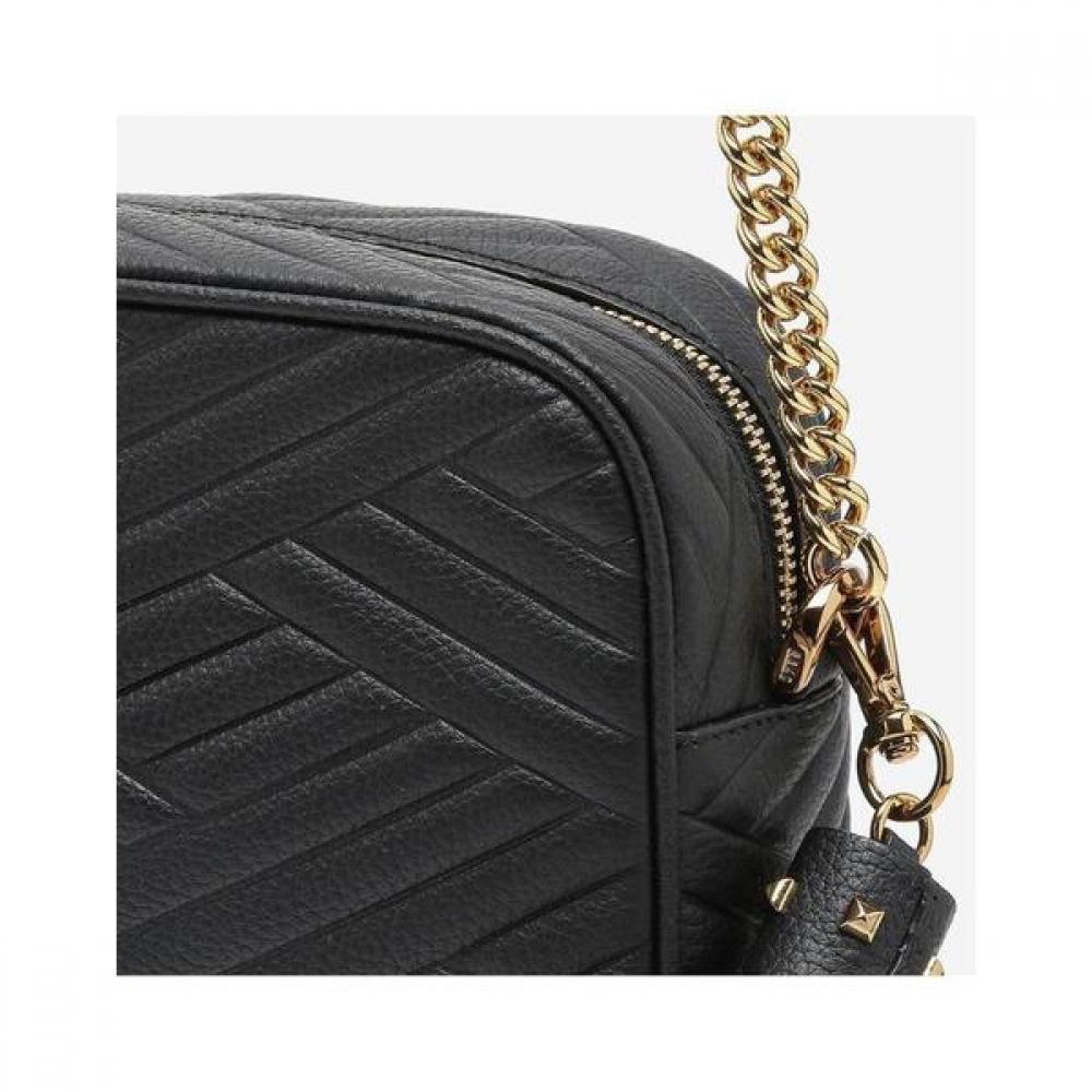 Daks Black Leather Chain Crossbody Bag Dcba2f361