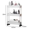 2/3/4 Layer Narrow Gap Storage Rack Shelves Organizer Open High Capacity Save Space Mobile Shelving for Kitchen Bathroom