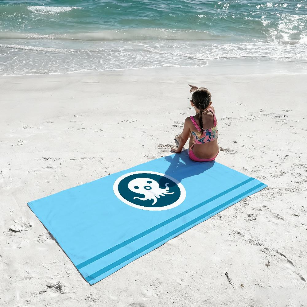 Blaues O-Octonauts Logo Handtuch Schnelltrocknende Strandhandtücher Sind Geeignet Für Schwimmbäder Camping Yoga Und Das Fitnessstudio