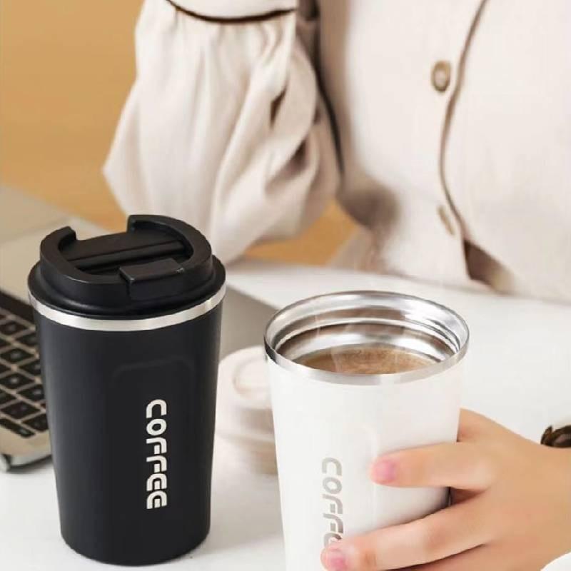 Large Capacity Stainless Steel Vacuum Insulated Coffee Cup Creative Minimalist Car Water Mug