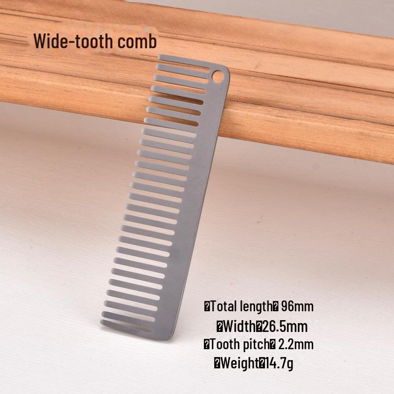 Pure Titanium Alloy Portable Massage Comb for Girls - Salon-Quality Hairdressing Tool