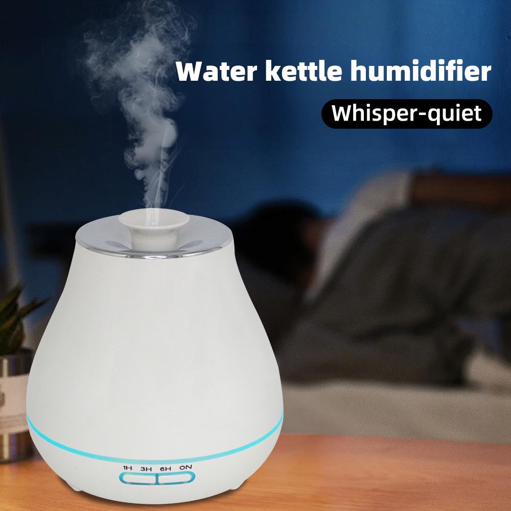 White Water Kettle Diffuser with Auto Shutoff Timer & Whisper Quiet 7-Color Night Lights Noiseless Humidifier For Better Sleep