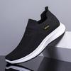 Chaussures d'été pour hommes en maille Fly-Knit à enfiler - Respirantes, Légères, Semelle Souple, Idéales pour les Pères d'Âge Moyen et les Personnes Âgées