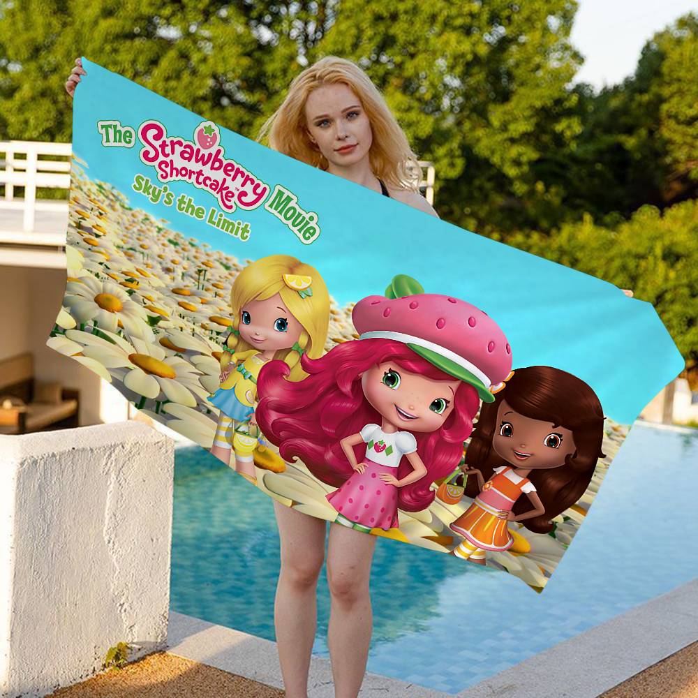 

Popular Kawaii S-Strawberry S-Shortcake Big Microfiber Beach Towels Towel Sand Beach Towels Pool Towel For Travel Swim Pool Yoga W40*H60(CM)
