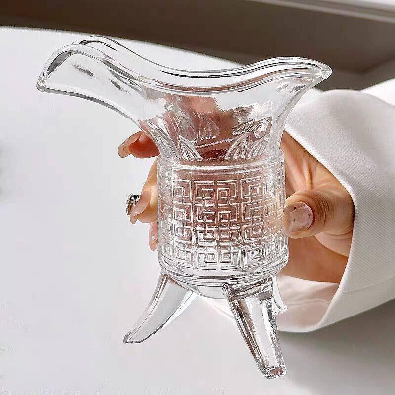100ml Antique Glass Duke White Wine Cup Retro Emperor Cup Three-legged Wine Glass Whiskey Glass Glass Cups Water Bottle Cups