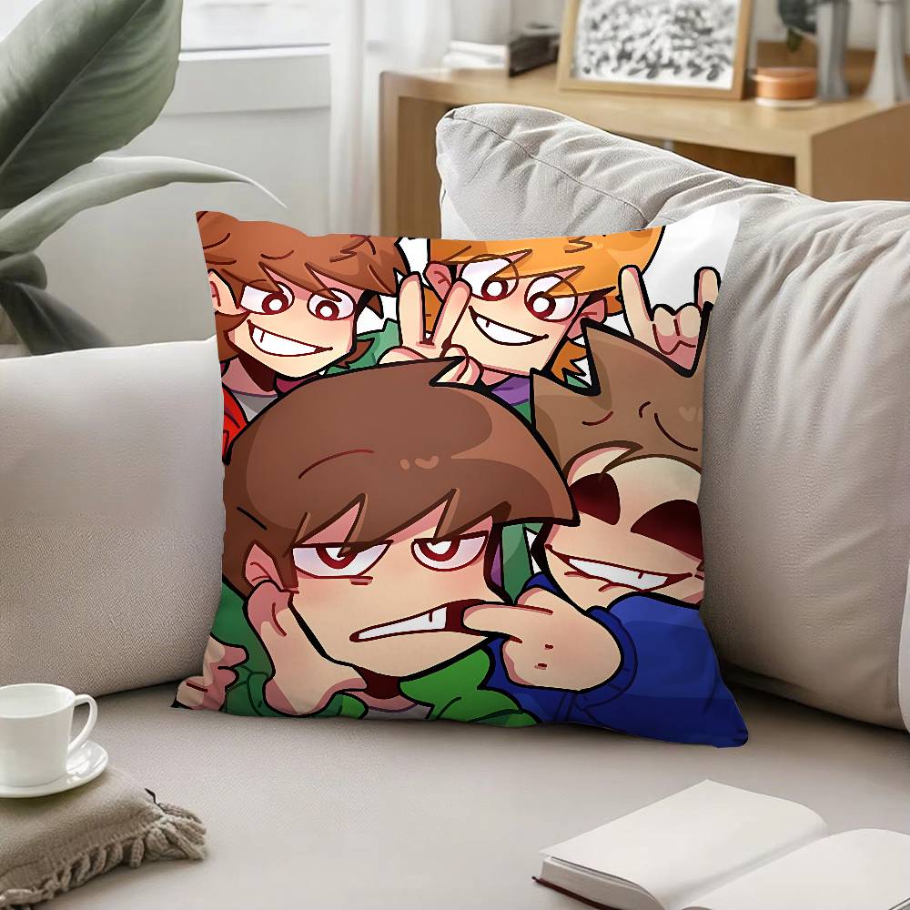 Anime Eddsworld Tord Throw Pillow Covers Pattern Cushion Cover Suitable For Sofa Bedroom Car Pillow Cover