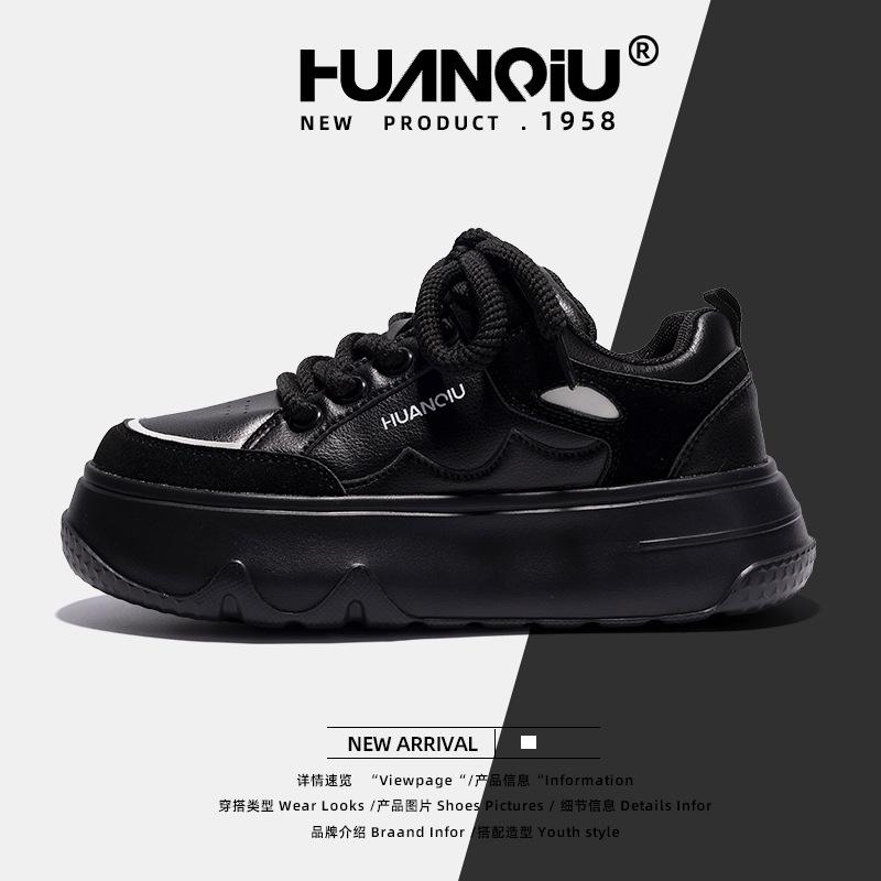 

Global women s shoes platform-soled versatile black board shoes 2025 spring new popular soft-soled casual shoes women ZHQ6361 35