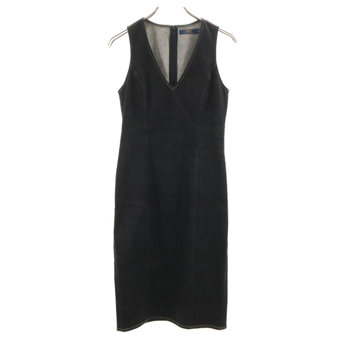 

POLO RALPH LAUREN Jumper skirt 4 Black series one piece Women Used