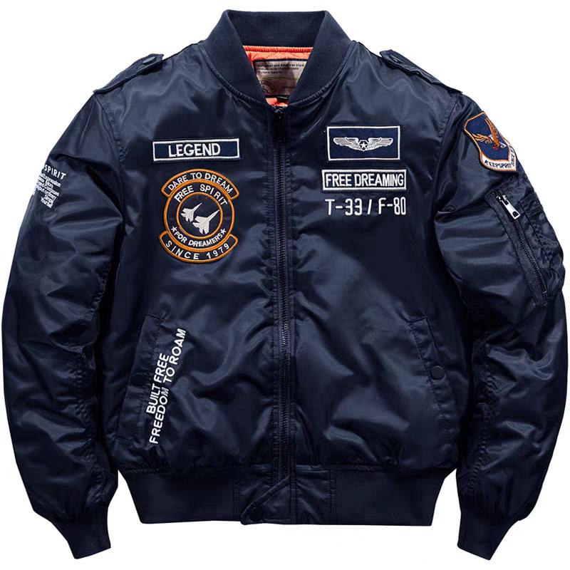 Trendige Herren Retro Bomberjacke mit Stickerei - Lässige, vielseitige Herbst-Winter Oberbekleidung für Paare.
