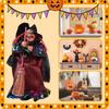Witch Statue Halloween Witch Decor Spooky Vintage Figure With Broom For Dorm Living Room Party Home Bookshelf Apartment