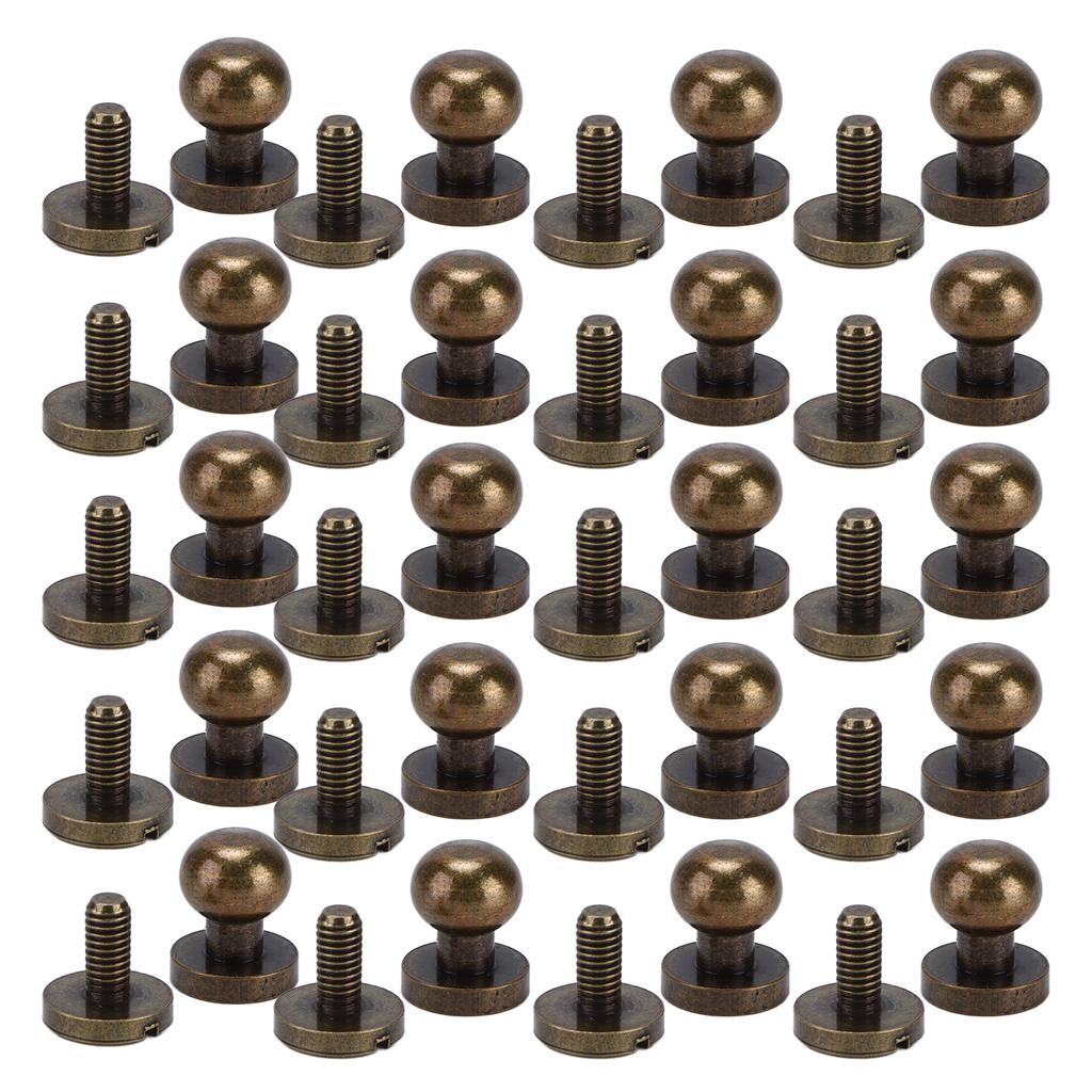 20set Brass Rivets Bronze Wear Resistance Luggage Hardware Accessories for Handbags Shoes Clothes