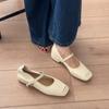 Soft Leather Version~ Soft Leather Comfortable Mary Jane Shoes Women's Head Temperament Versatile Casual Small Single Shoes Low Heel Small Leather Sh