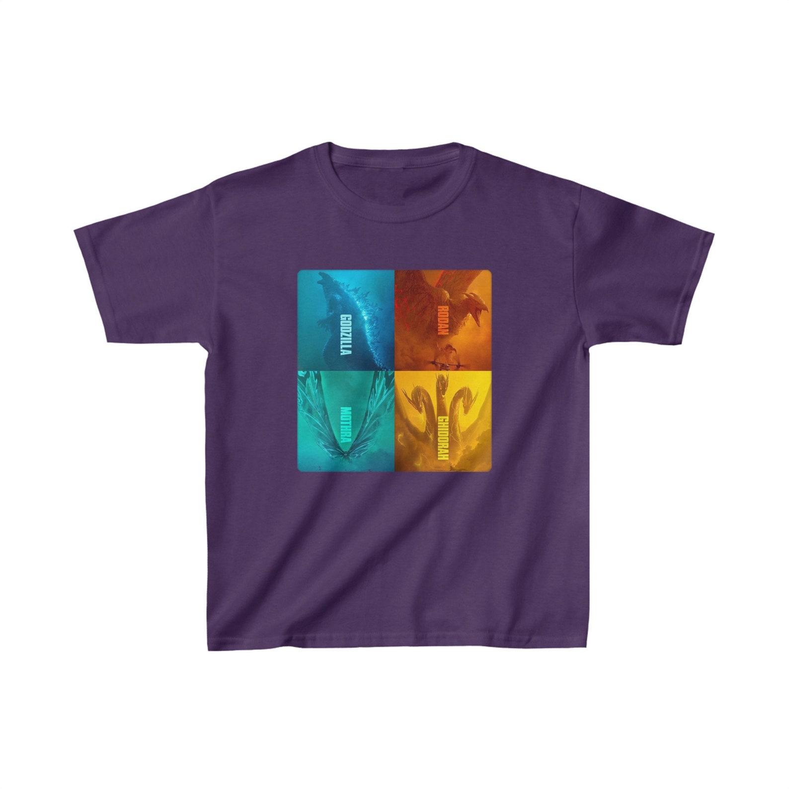 Godzilla Kids T-Shirt – Japanese Kaiju Pixel Art Youth Tee 120