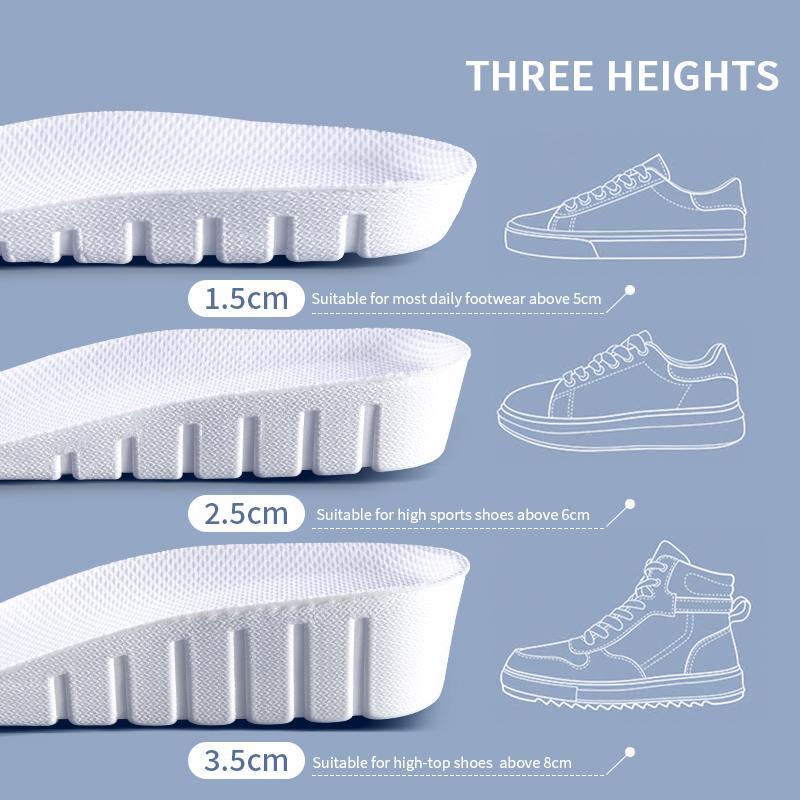 Invisible Height Increase Insoles EVA Soft Light Shoes Sole Pad for Men Women Heel Lift Feet Care Arch Support Insol