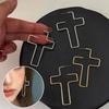 1 Pair New Metal Cross Earrings For Women Fashion Drop Hoop Earrings Party Jewelry Gifts