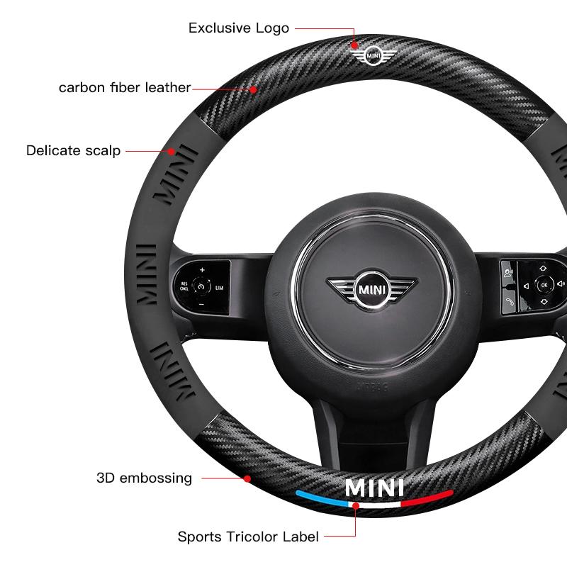MINI Car Steering Wheel Cover Car Interior Accessories For MINI One Cooper JCW Countryman Clubman Cabrio Paceman Coupe Roadster