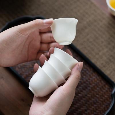 Zhinianhua Pure White Ceramic Tea Cup