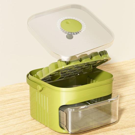 Ice Cube Mold with Lid And Ice Shovel Stackable Double Layer Ice Tray Pull-Out Ice Drawer Ice Cube Maker for Cocktail Whiskey