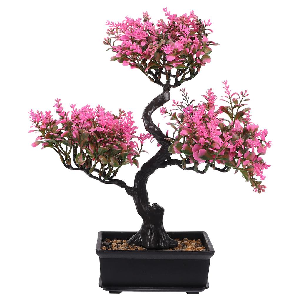 Fake Potted Bonsai Artificial Greenery Simulation Plants for Office Home Decor No Maintenance Required Easy Clean with Damp